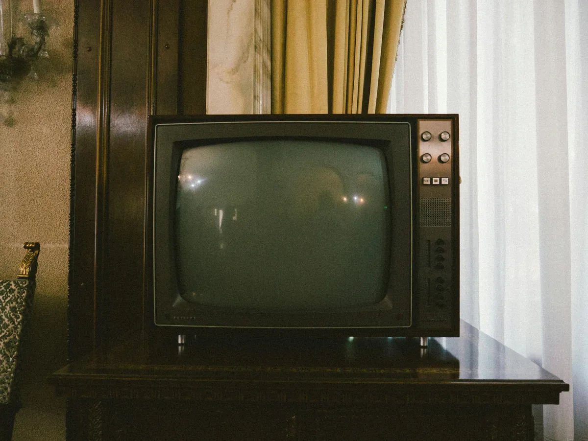 Vintage Console Television Set, circa 1970s