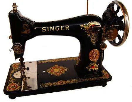 Antique Singer Sewing Machine Cast Iron & Gilt